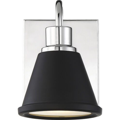 Bette LED 6.13 inch Polished Nickel and Matte Black Vanity Light Wall Light