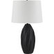 Alicent 25.5 inch 100 watt Matte Black Table Lamp Portable Light