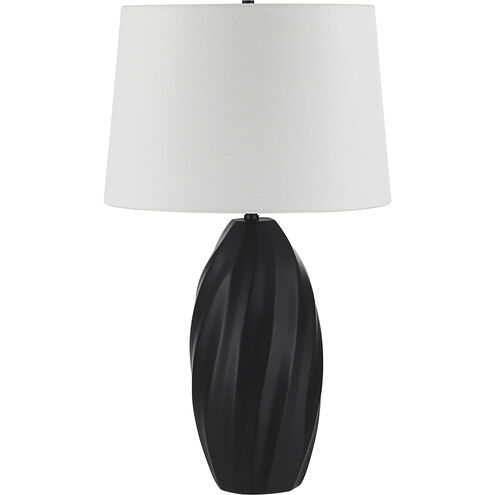 Alicent 25.5 inch 100 watt Matte Black Table Lamp Portable Light