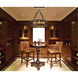 Harrington 4 Light 22 inch Brown Leather Pendant Ceiling Light