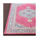 Germili 67 X 47 inch Pink and Purple Area Rug, Polyester