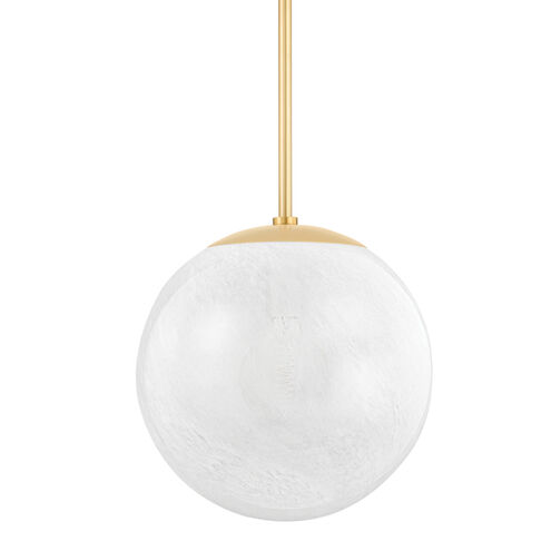 Burlington 1 Light 16 inch Aged Brass Pendant Ceiling Light, Globe/Orb