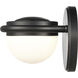 Nelly LED 6 inch Matte Black Vanity Light Wall Light in 1