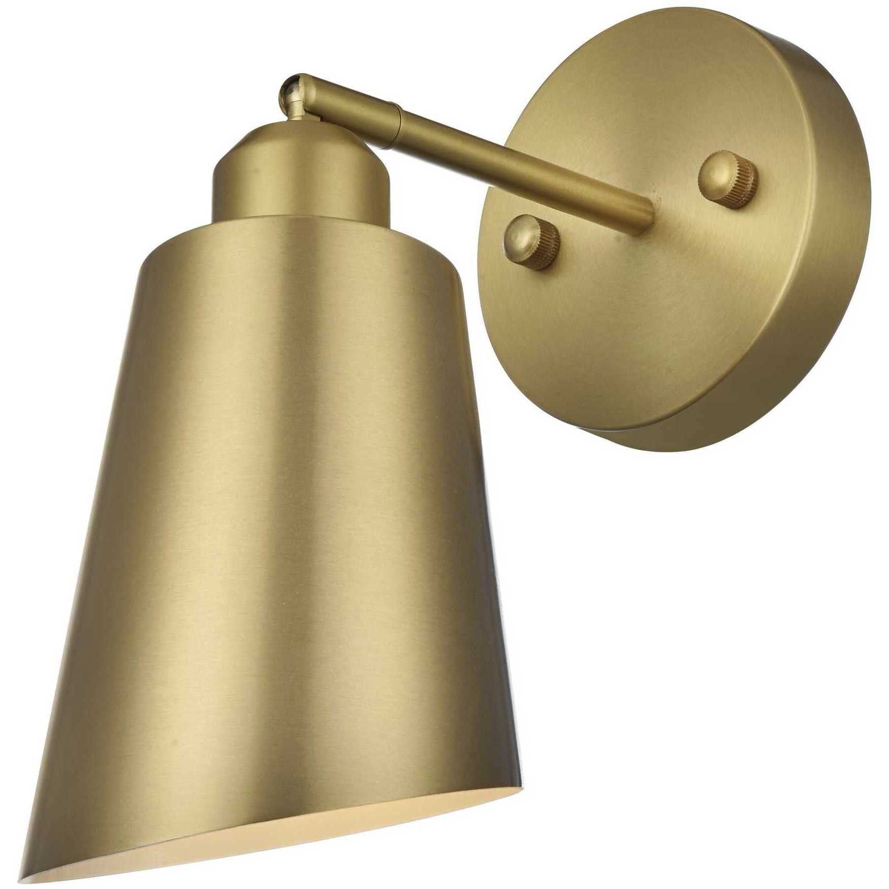 Halycon 1 Light 5 inch Satin Gold Bath Sconce Wall Light