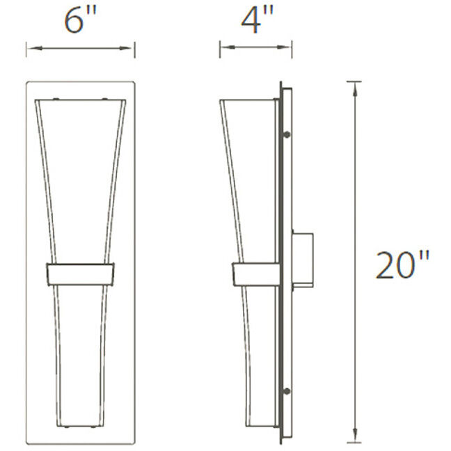 Prohibition LED 4 inch Satin Nickel ADA Wall Sconce Wall Light in 2700K, dweLED
