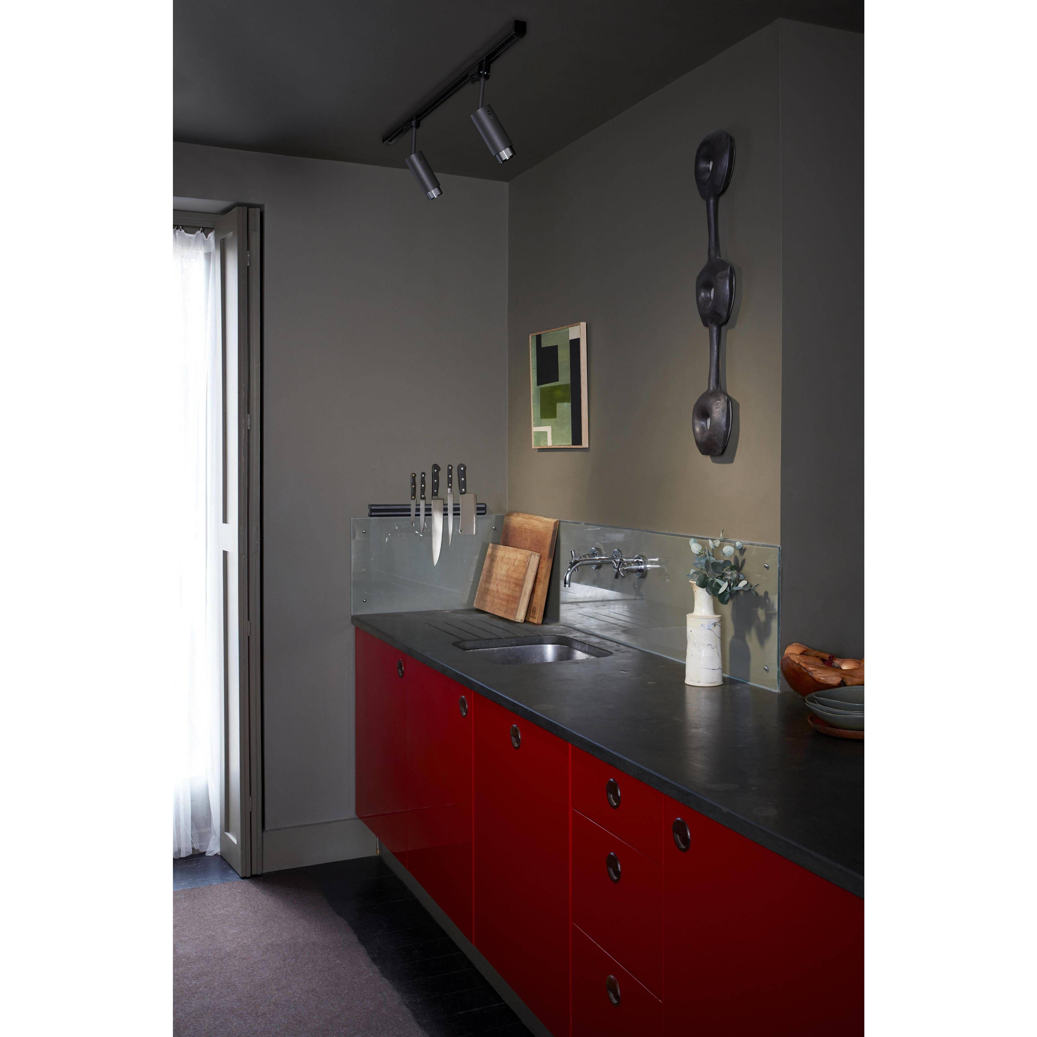 Exhaust Track 1 Light 110-120 Graphite / Steel Spotlight Ceiling Light