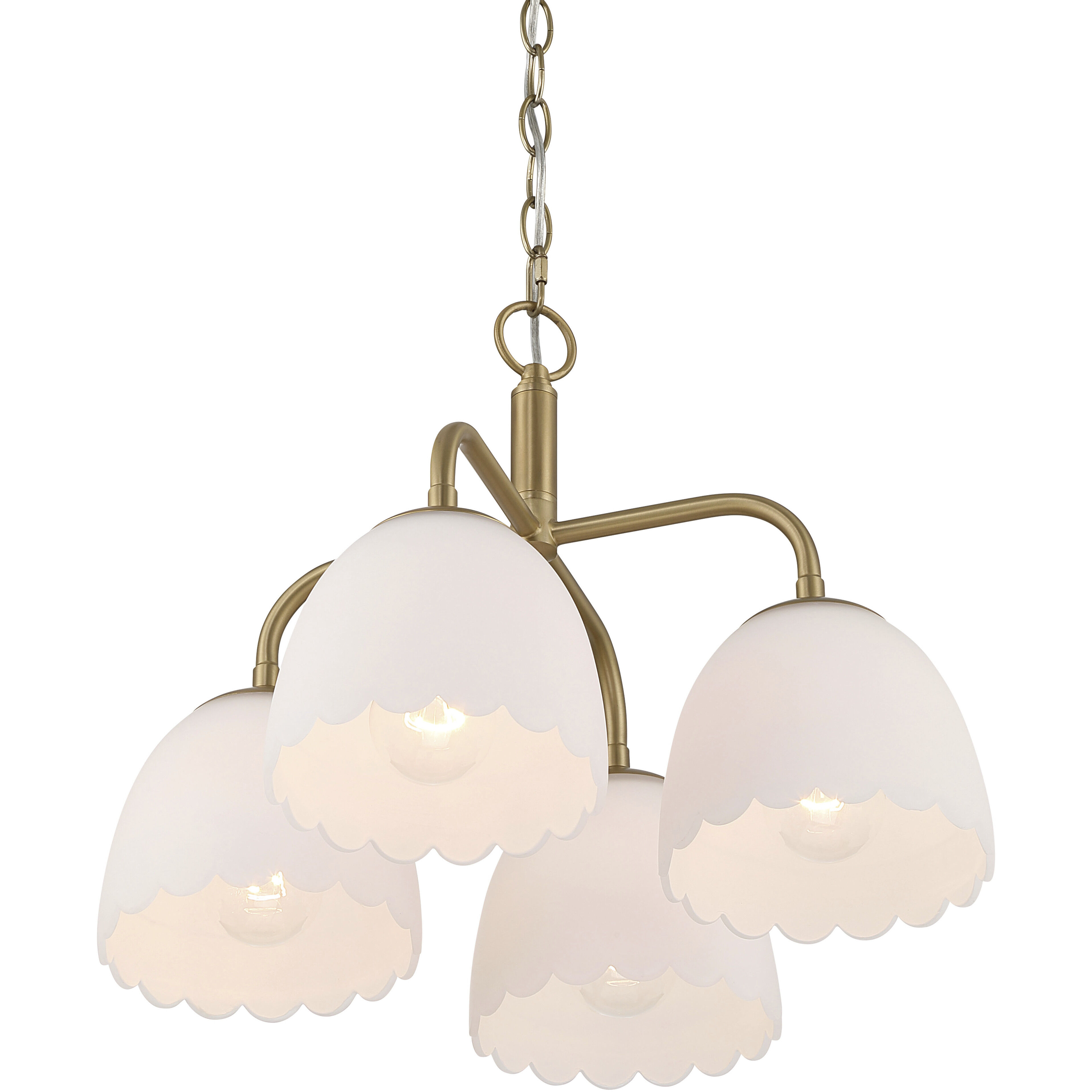 Dorinda 4 Light 18 inch Brushed Champagne Brass Pendant Ceiling Light