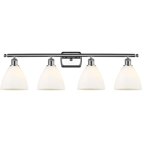 Ballston Ballston Dome LED 38 inch Polished Chrome Bath Vanity Light Wall Light in Matte White Glass