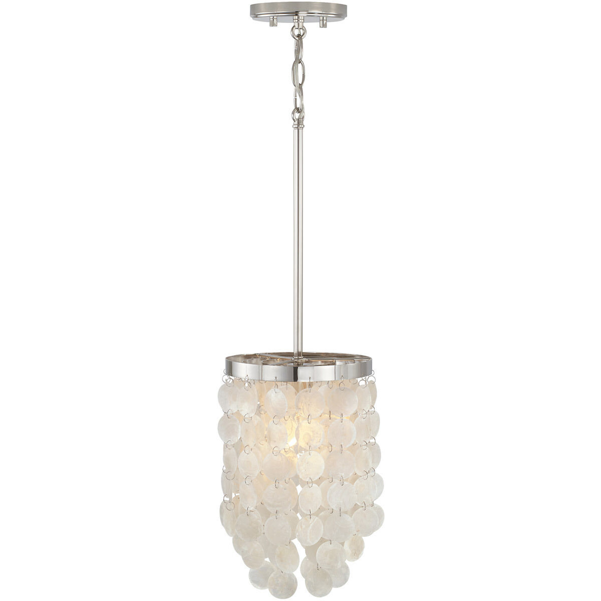 Shelby 1 Light 8.25 inch Polished Nickel Pendant Ceiling Light