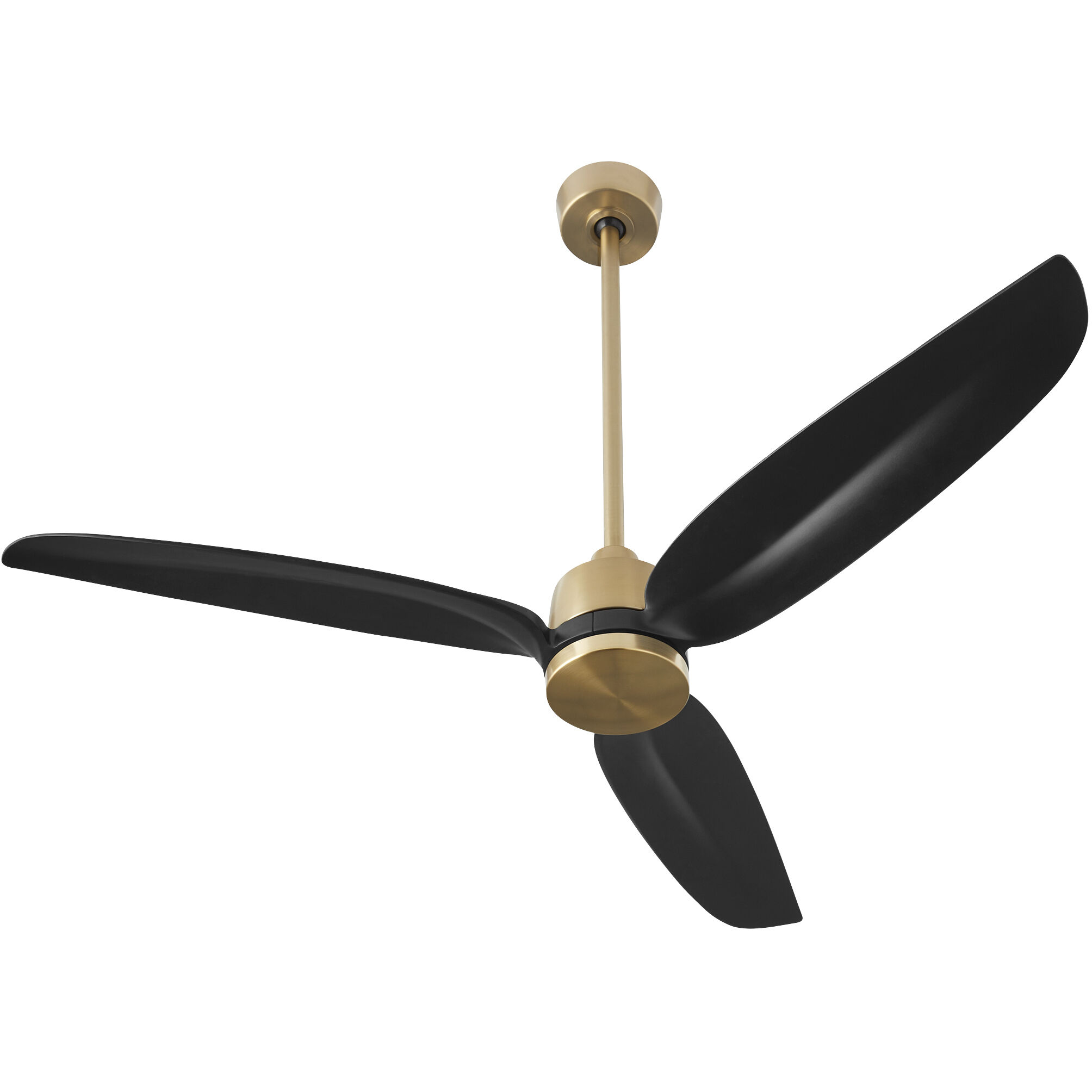 Exodus 58 inch Aged Brass with Matte Black Blades Patio Fan