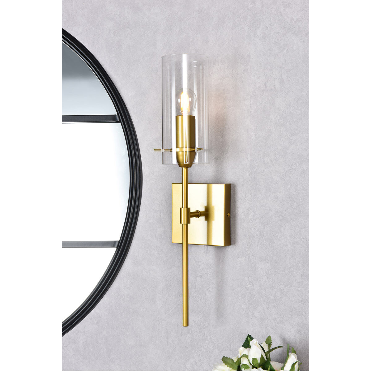 Elsreth 1 Light 5 inch Brass Bath Sconce Wall Light