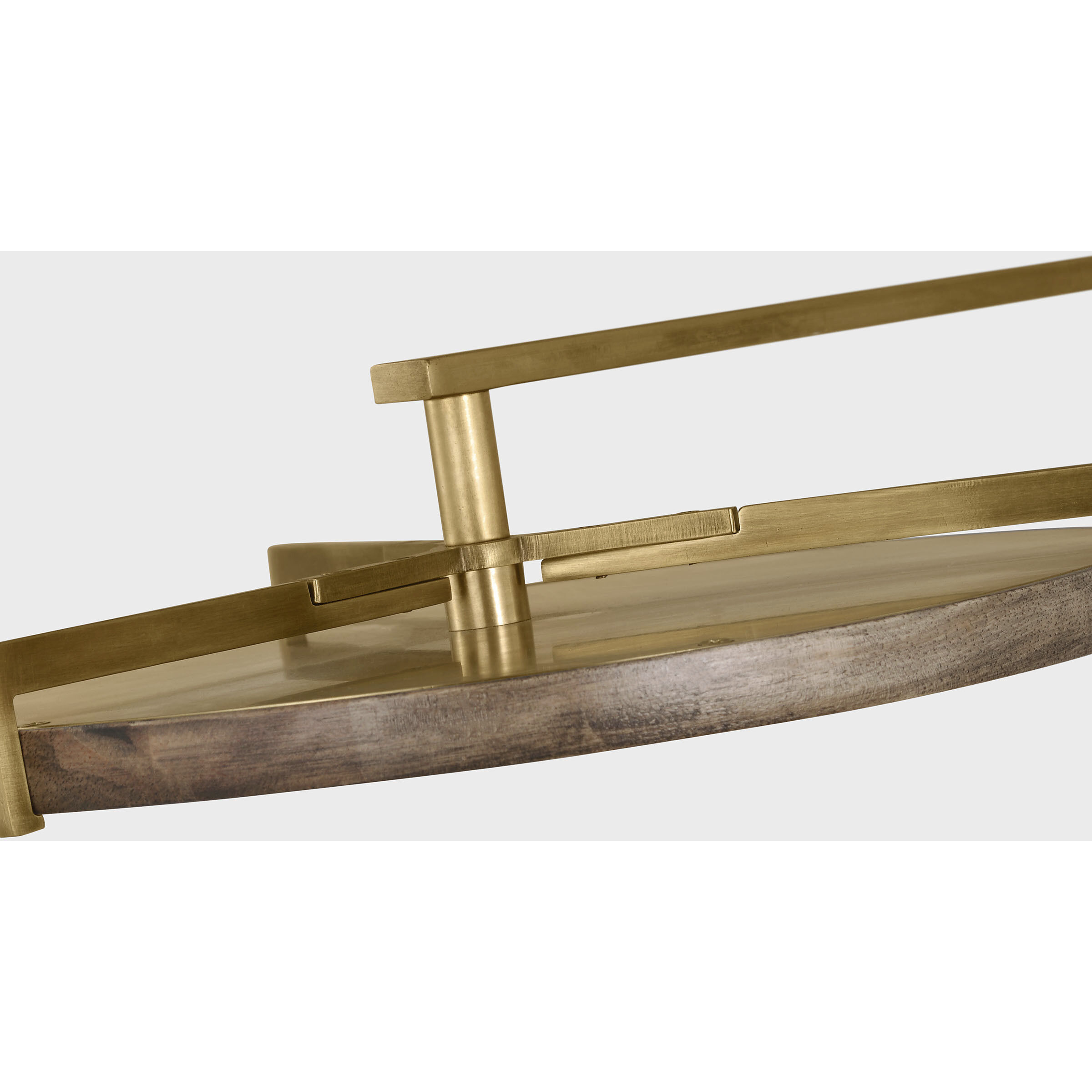 Clodagh Shuffle LED 28.3 inch Natural Brass Chandelier Ceiling Light