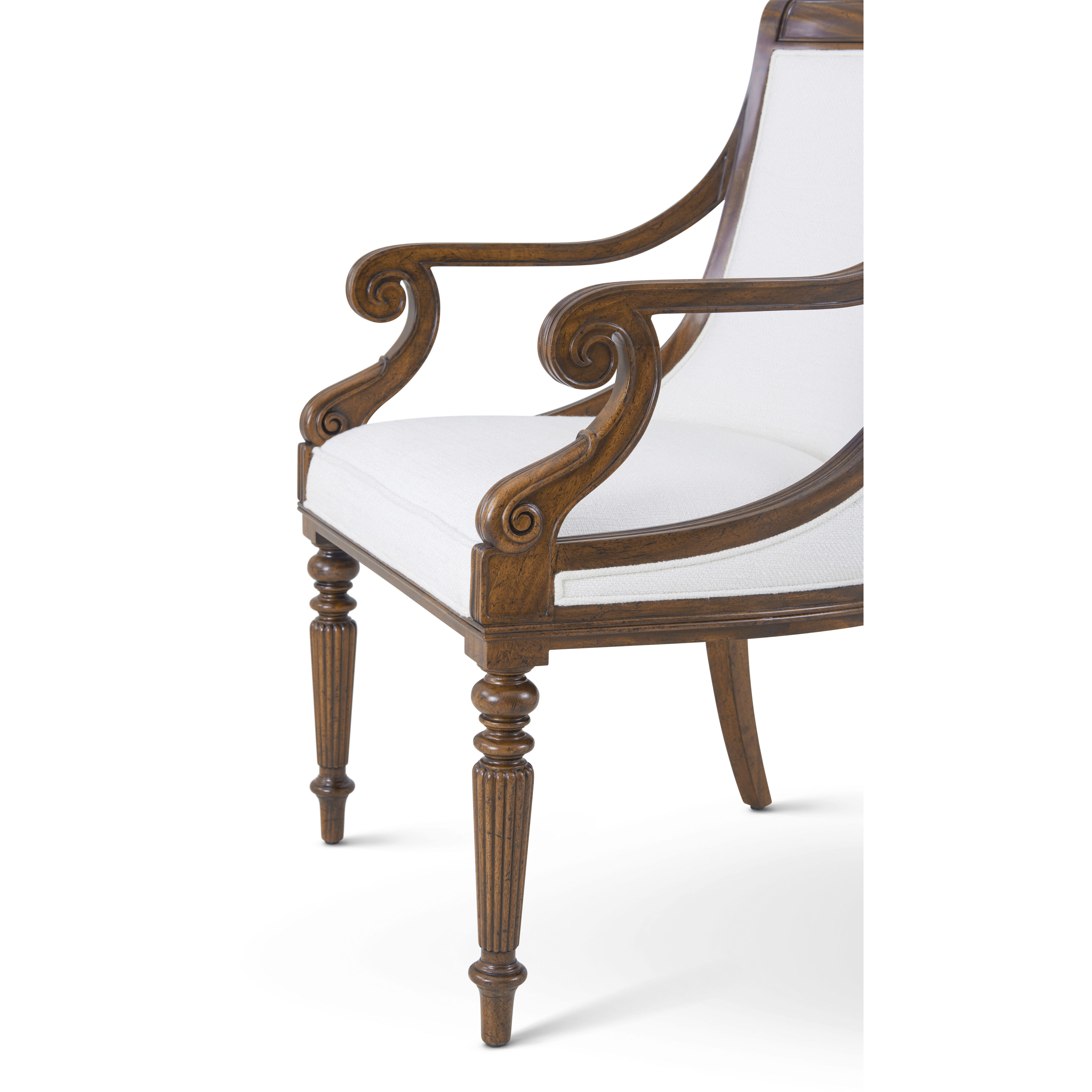 Floris Dining Armchair, Wooden, Upholstered, Althorp Living History