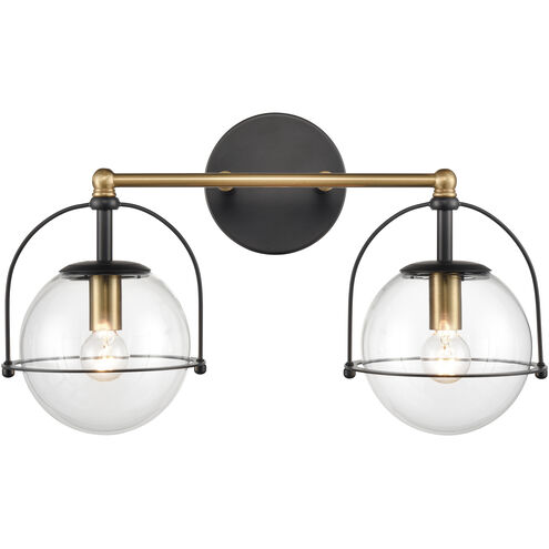 Langford 2 Light 17 inch Satin Brass Vanity Light Wall Light