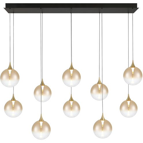 Iissa 10 Light 15.5 inch Gold Chandelier Ceiling Light in Amber