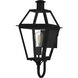 Rue De Royal 1 Light 20.5 inch Earth Black Outdoor Wall Lantern, Medium