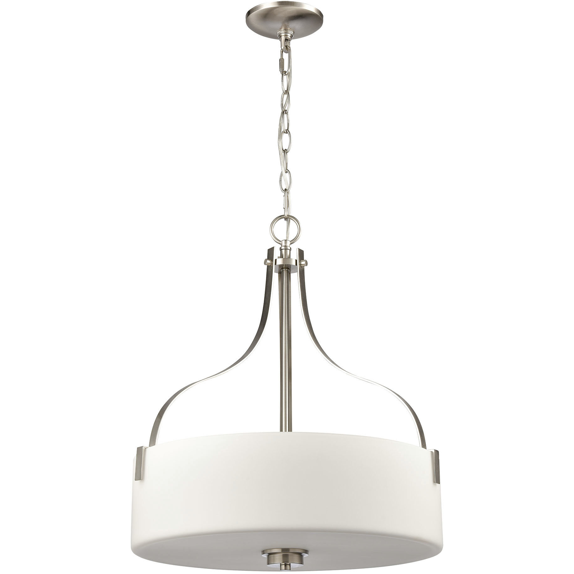Market Square Pendant Ceiling Light in Brushed Nickel