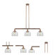 Franklin Restoration Large Bell LED 41 inch Antique Copper Island Light Ceiling Light in Clear Glass, Franklin Restoration