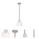 Art Glass 1 Light 6.75 inch Brushed Nickel Mini Pendant Ceiling Light