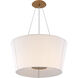 Barbara Barry Hoop 2 Light 26 inch Soft Brass Hanging Shade Ceiling Light, Medium