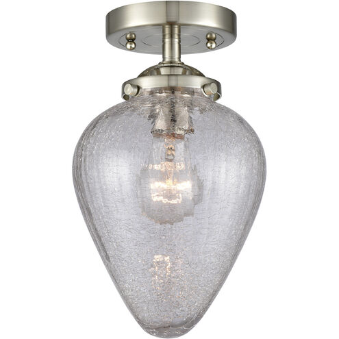 Nouveau Geneseo 1 Light 7 inch Brushed Satin Nickel Semi-Flush Mount Ceiling Light, Nouveau