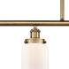 Ballston Small Bell LED 48 inch Brushed Brass Island Light Ceiling Light in Matte White Glass