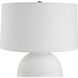 Reyna 28.5 inch 150.00 watt Chalk White Glaze and Brushed Nickel Table Lamp Portable Light