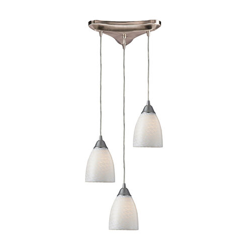 Key West 3 Light 10 inch Satin Nickel Mini Pendant Ceiling Light
