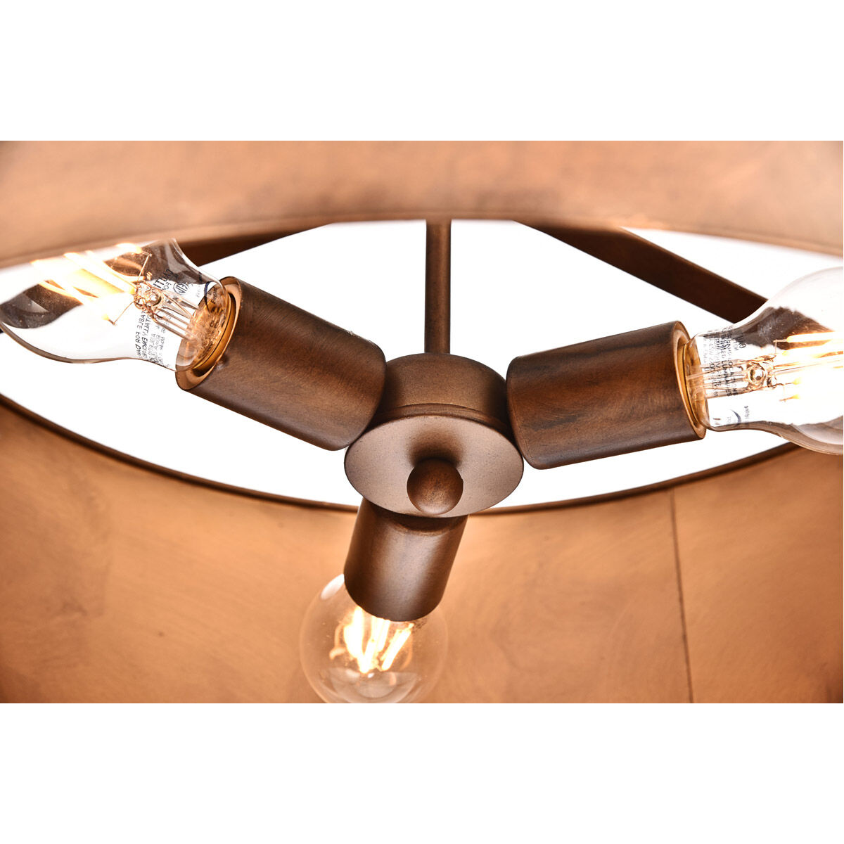 Miro 3 Light 20 inch Manual Brass Pendant Ceiling Light