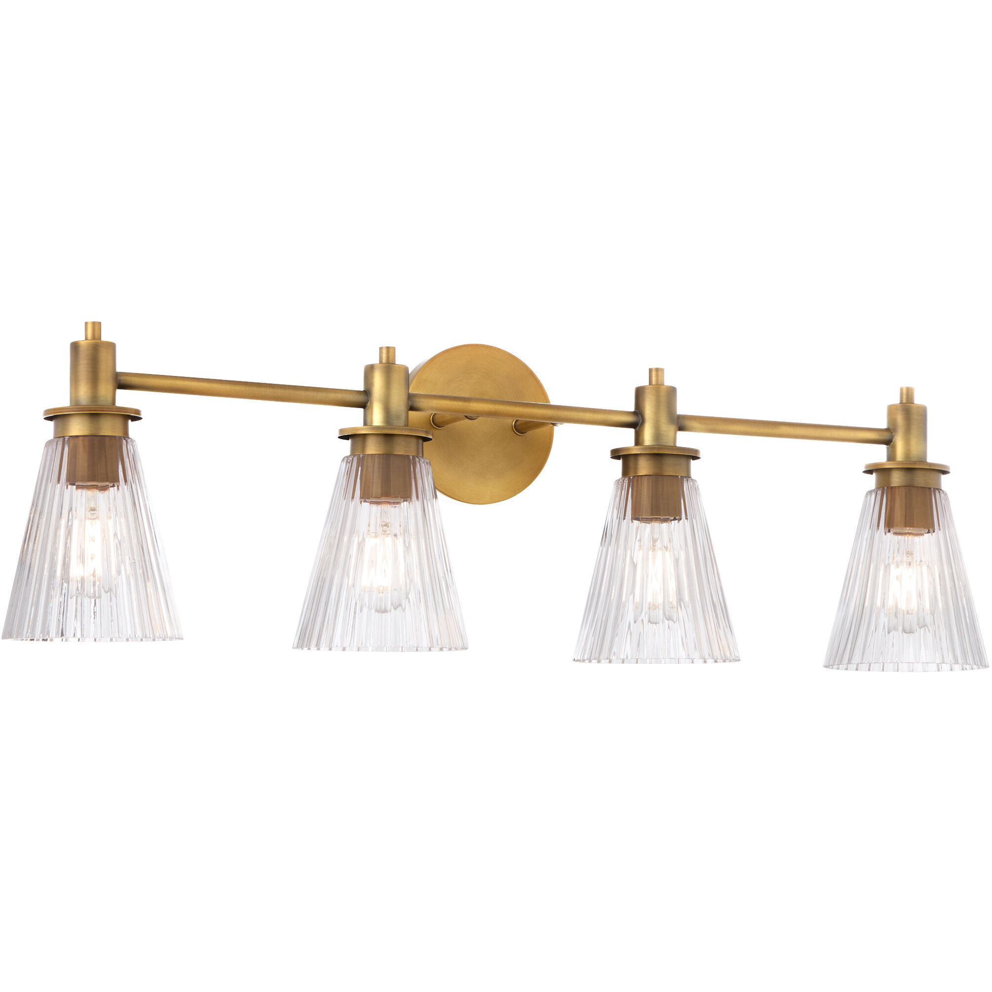 Lawton 4 Light 31 inch Brushed Brass Vanity Light Wall Light
