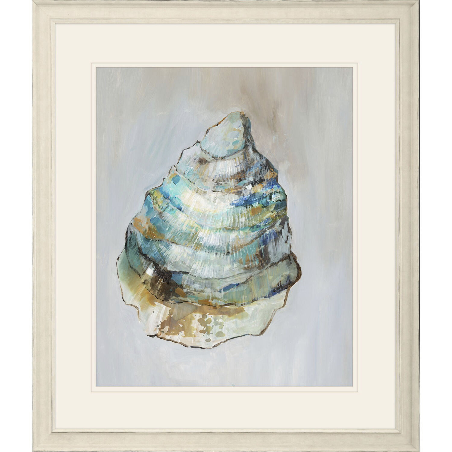 Nautical Whispers Blue and Multi and Turquoise and Teal Framed Art