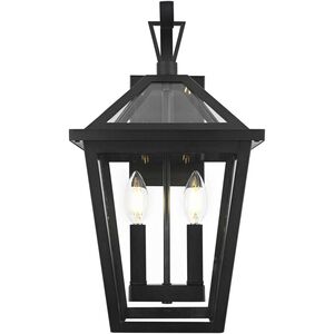 Frankford 2 Light 18 inch Black Outdoor Wall Sconce