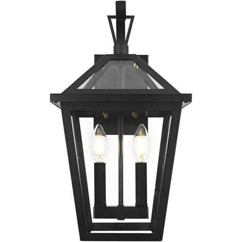 Frankford 2 Light 18 inch Black Outdoor Wall Sconce