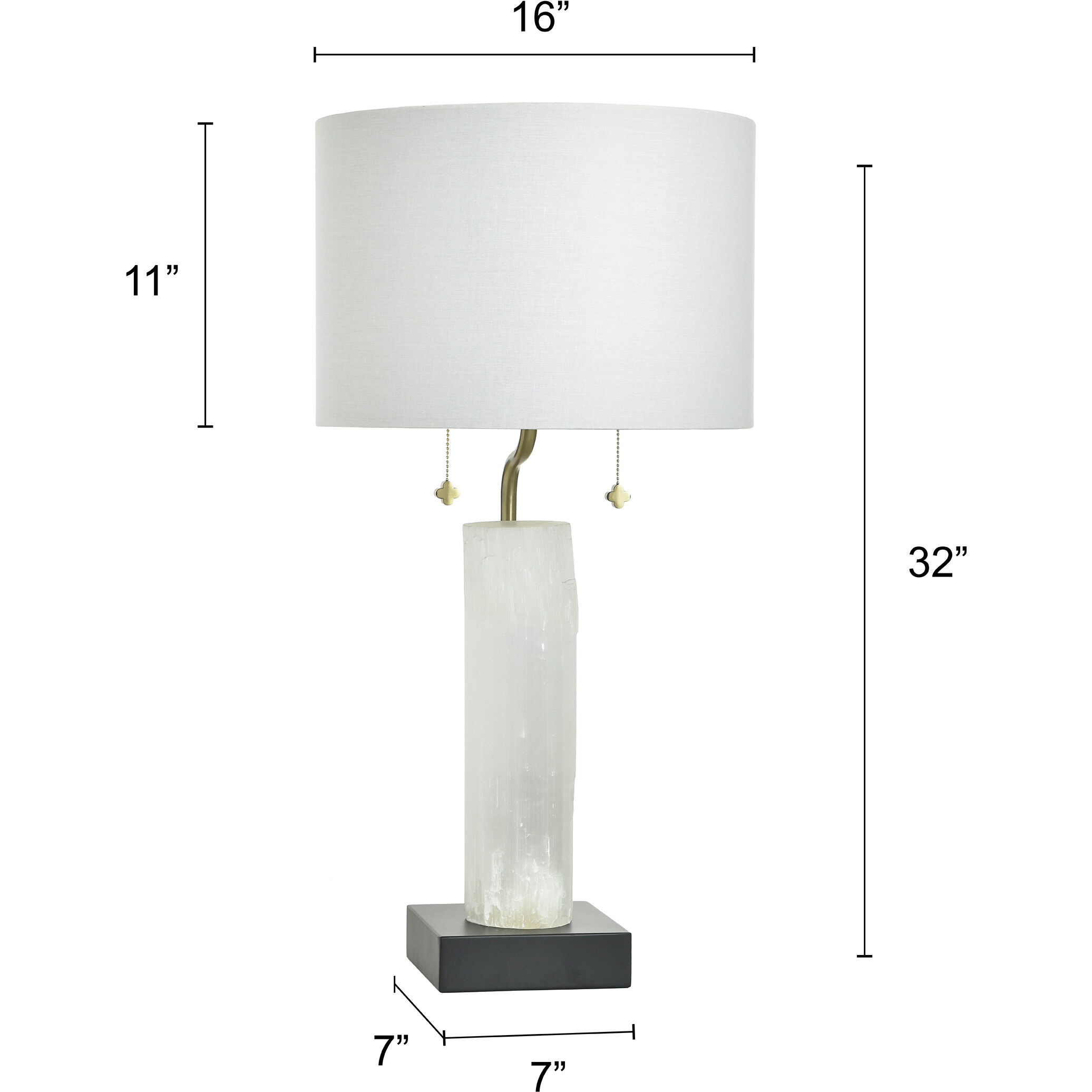 Jasper 32 inch 60 watt Black and White Table Lamp Portable Light in Black/White
