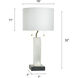 Jasper 32 inch 60 watt Black and White Table Lamp Portable Light in Black/White