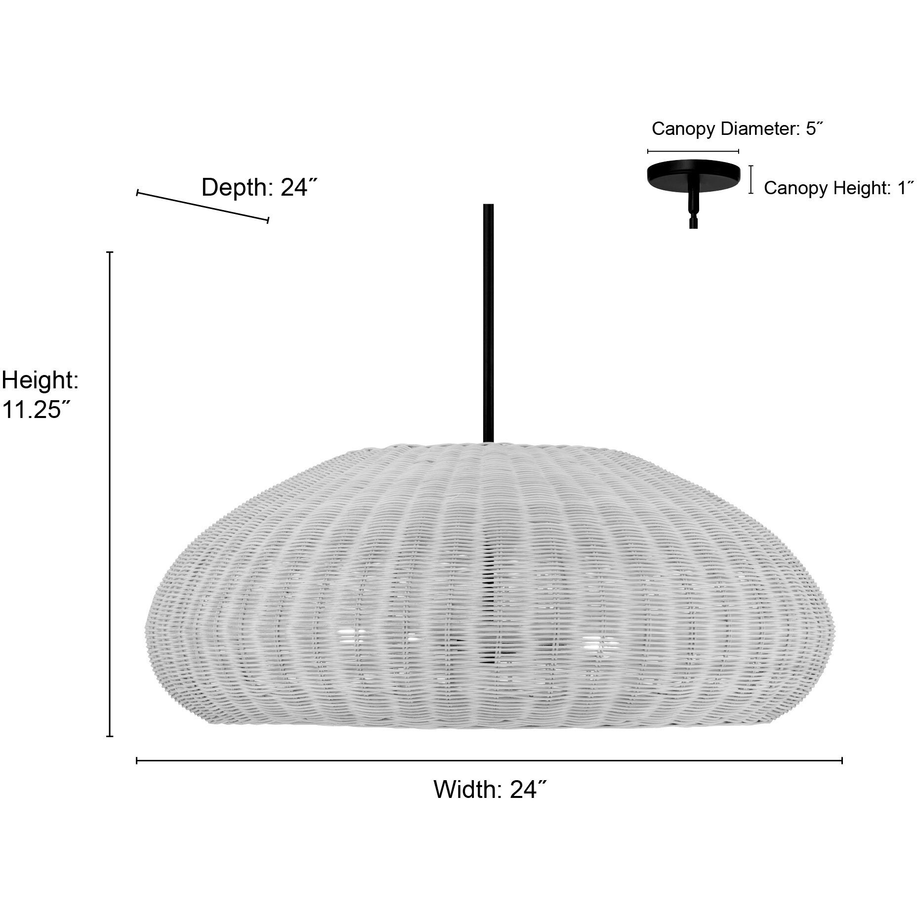 Natora 5 Light 24 inch Matte Black Pendant Ceiling Light