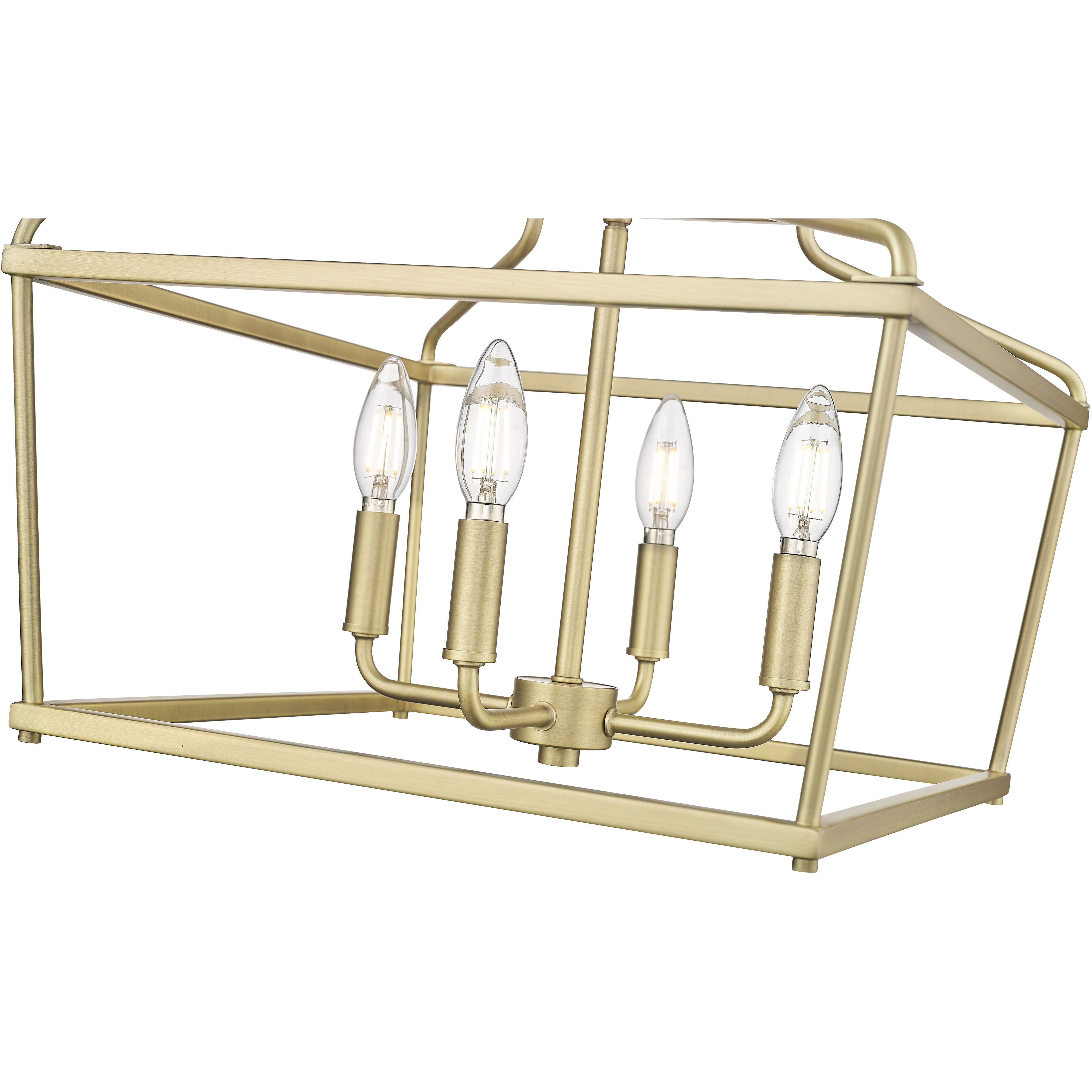 Nellita 4 Light 16 inch Vintage Brass Pendant Ceiling Light