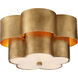 AERIN Arabelle 3 Light 13.5 inch Gild Flush Mount Ceiling Light