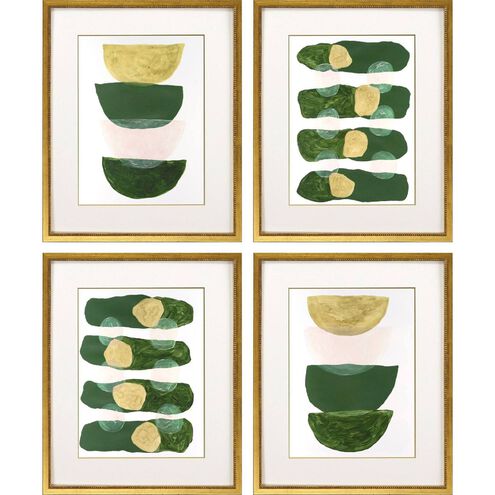 Geometrics Collection Green Framed Art