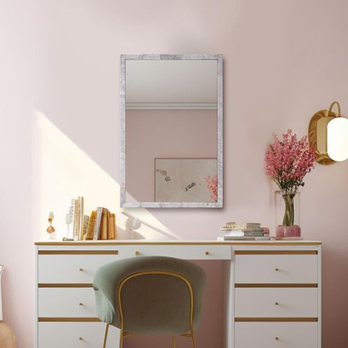 Makrana 30 X 20 inch White/Gray Mirror