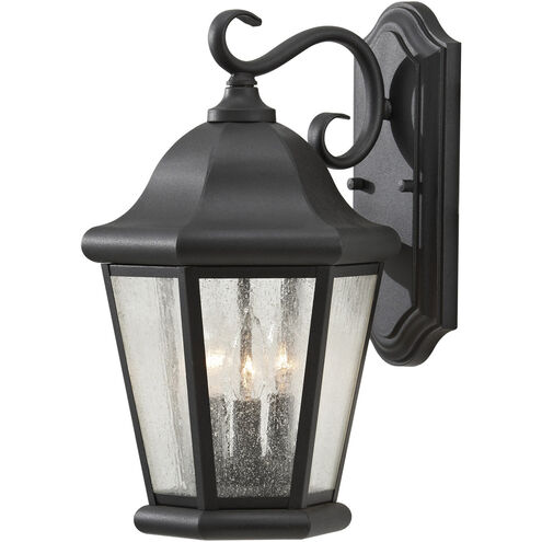 Martinsville 3 Light 17 inch Black Outdoor Wall Lantern, Large