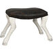 Claw Leg 21 inch White Weathered Saddle Stool