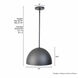 Erling 1 Light 14 inch Matte Black Pendant Ceiling Light, Medium