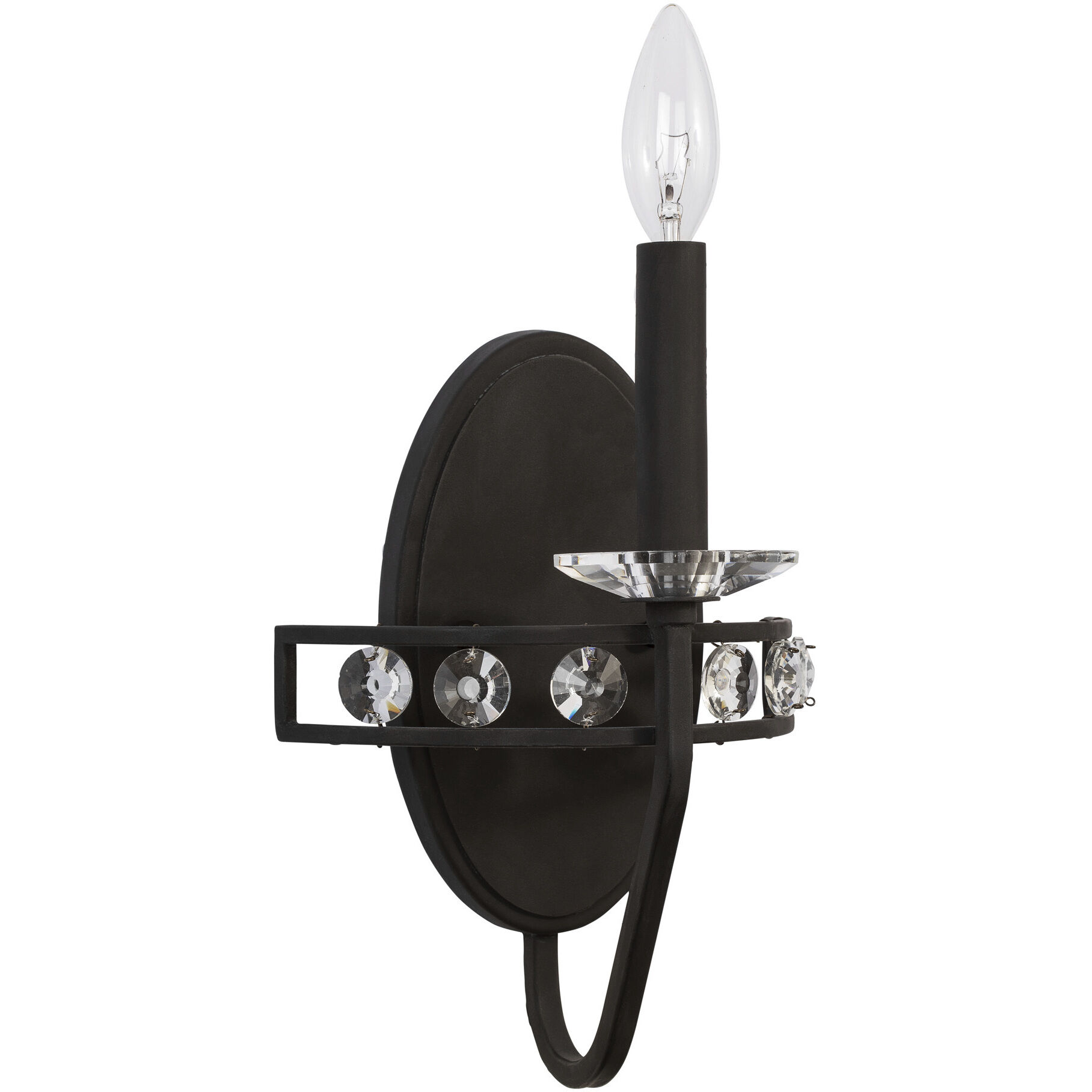 Monroe 1 Light 8 inch Carbon Black Wall Sconce Wall Light
