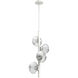 Mesa LED 13.3 inch Salt White Chandelier Ceiling Light, Twisted Vine