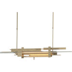 Planar LED 48.3 inch Soft Gold and Vintage Platinum Pendant Ceiling Light in Soft Gold/Vintage Platinum