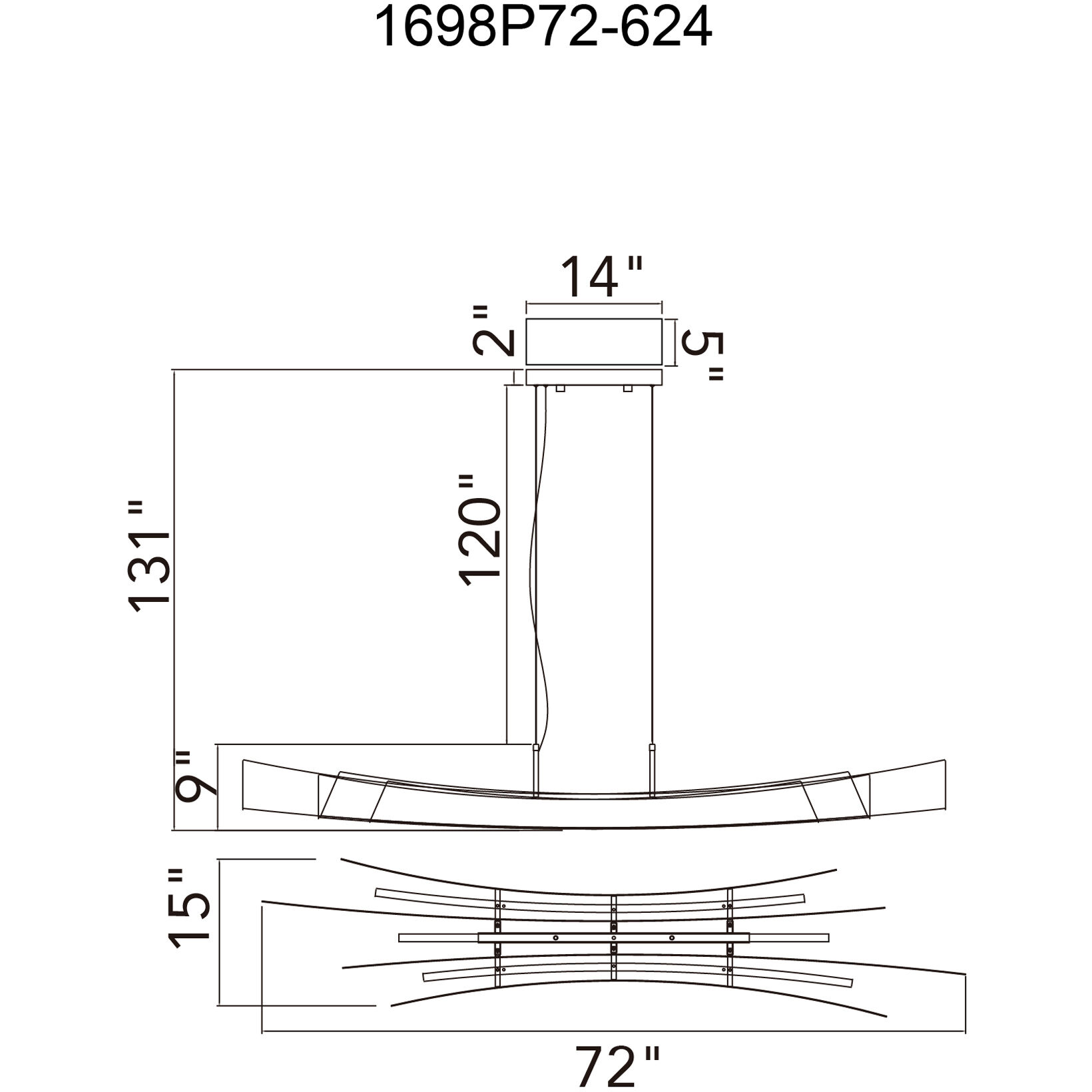 Candora LED 72 inch Brass Island/Pool Table Light Ceiling Light
