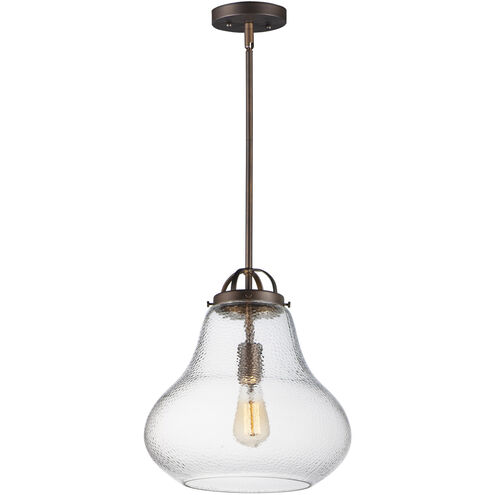 Stella 1 Light 13.75 inch Oil Rubbed Bronze Single Pendant Ceiling Light in Hammer