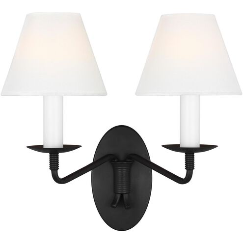 Sullivan 2 Light 13.63 inch Aged Iron Double Sconce Wall Light