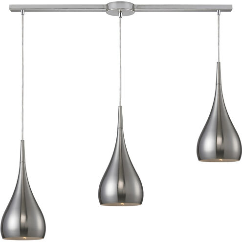 Lindsey 3 Light 36 inch Satin Nickel Multi Pendant Ceiling Light, Configurable